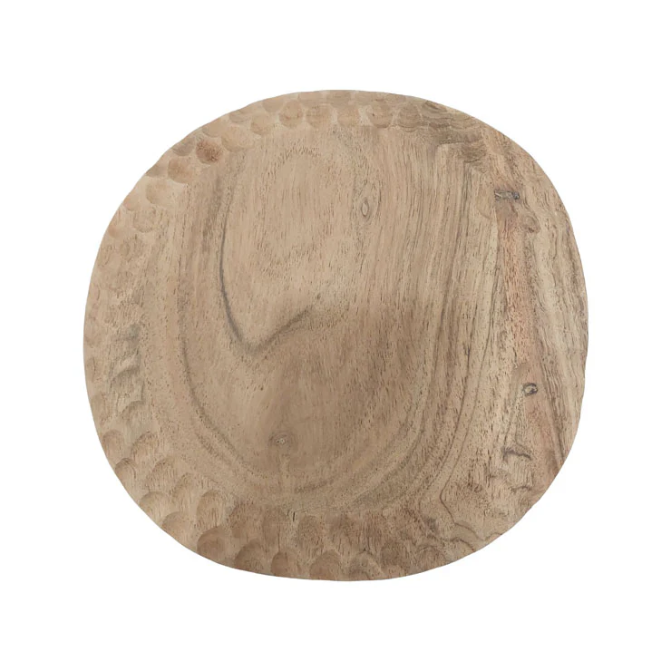 Madera Carved Round Tray - Image 3